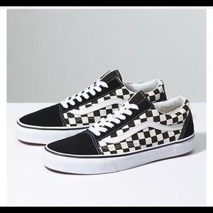 Vans sneakers.  “Primary Check Old Skool”